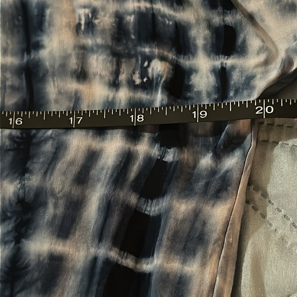 Romeo & Juliet large blue multi colored Couture Long Sleeve Dress open f… - Picture 9 of 10